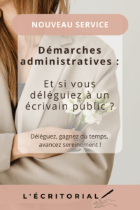 déléguer ses démarches administratives à un écrivain public